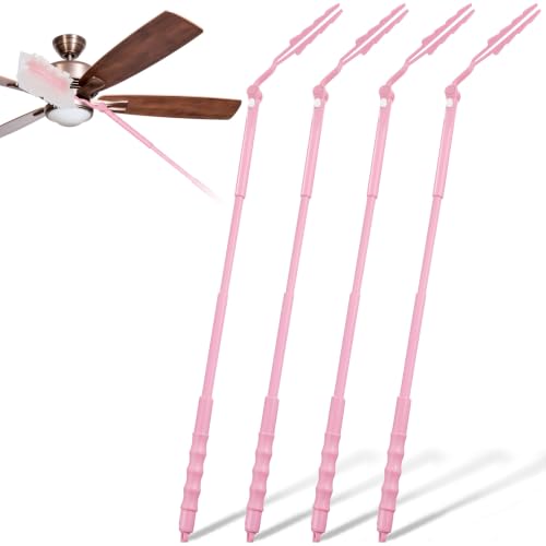Image of Colingmill 4 Pack Replacement Duster Handles, 3 Ft Extendable, Pink