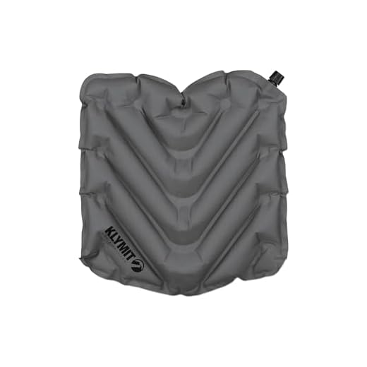 Klymit V Seat, Lightweight Inflatable Travel Cushion, Best for Camping, Bleachers, or Glassing Pad