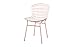 Manhattan Comfort Madeline Leather Cushion Chair in Rose Pink Gold & White