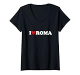 Photo Gallery donna i love roma heart roma maglietta con collo a v Photo Gallery donna i love roma heart roma maglietta con collo a v