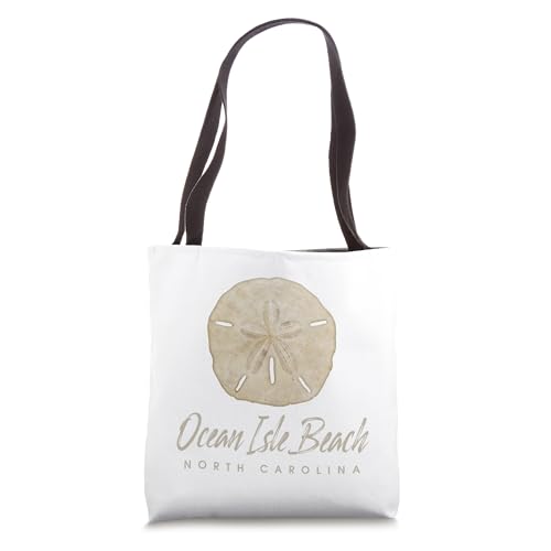 Bolso tote de playa Ocean Isle Beach, Carolina del Norte, con diseño de caracola de arena miniatura 1