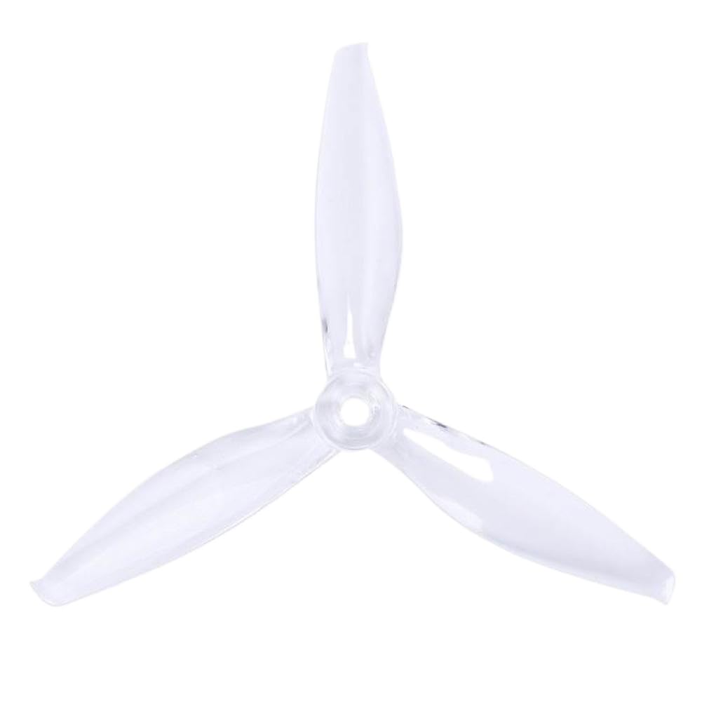 8 Paires d'hélices Freestyle 5144, 5.1 Pouces d'efficacité CW CCW 3 Accessoires compatibles avec Le Moteur RC FPV Racing Quad 2205 2306(Clear)