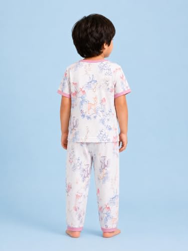 Image of Kidbea Kids Bamboo Viscose Co-Ord Set, Half Sleeve Round Neck Night Suit