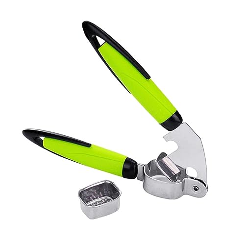 Cabilock Stainless Steel Garlic Press Multifunctional Garlic Squeezer for Easy Crushing Kitchen Tool for Mess Cooking and Clove Extraction