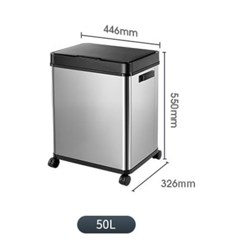 Cubo de basura con sensor y tapa de 55 CM contenedor doméstico y comercial 4