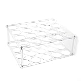 Organizador de rollos de papel acrílico con 20 ranuras, estante de almacenamiento transparente para papel pintado, papel de regalo y suministros de manualidades para el hogar o estudio