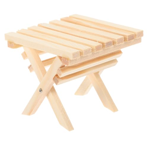 Table en bois miniature style rétro pour scènes de jardin de poupée