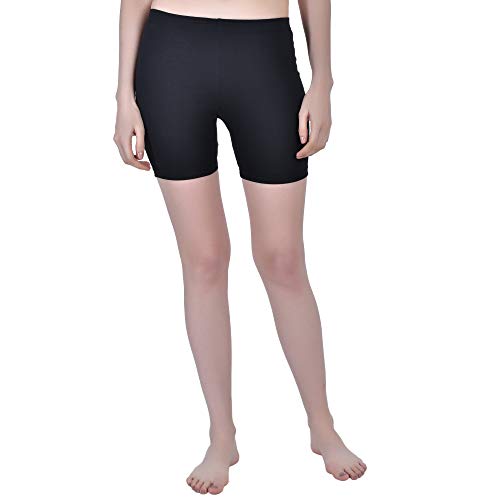 Image of Aimly Women Cotton Stretchable Cycling Gym Yoga Knee-Length Slip Shorts Pack of 2