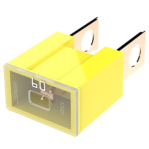 AUPROTEC Fusible bloc mâle PAL B, OTO BT Japon 30-140 A, choix: 60A ampères, jaune, 1 pièce
