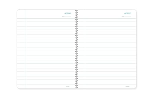 Image of Apsara 5 Subject Spiral Notebook, 506 Pages, Pack of 1, Single Line, 60 GSM - 29.7 cm x 21 cm, Soft Cover Notebook for School, College Students, Exam Preparation & Professionals, Design May Vary