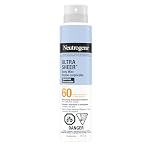 Neutrogena Ultra Sheer Body Mist Sunscreen SPF 60 - Lightweight Spray with Broad Spectrum UVA/UVB Protection - Non-Greasy, Water Resistant Formula, 141g
