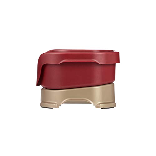 Neater Feeder Deluxe Small Dog (Cranberry) - The Mess Proof Elevated Bowls No Slip Non Tip Double Diner Stainless Steel Food Dish With Stand #TOP2
