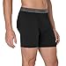 Hanes Men's Stay Dry Pouch, Cotton Stretch Boxer Brief with Leak Protection, 3-Pack, Black, Grey, Navy Blue