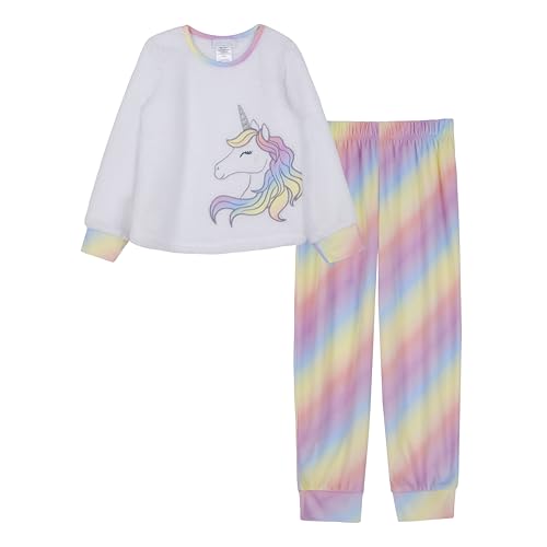 Saint Eve Kids Pajamas 2 Piece Set, Soft Fleece Animal Print Long Sleeve PJs
