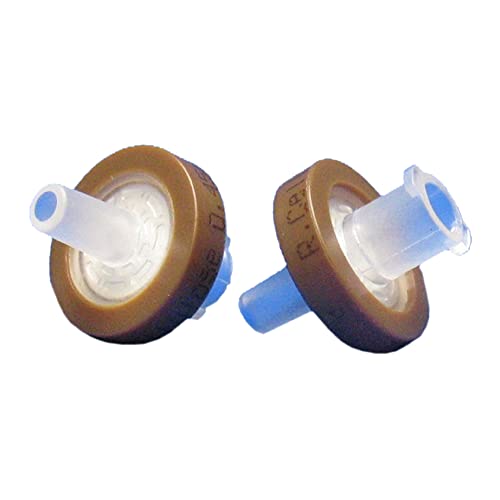 J.G. Finneran FRC0413PC Regenerated Cellulose Syringe Filter, 13 mm Diameter, 0.45 µm Pore Size, Dark Brown (Pack of 100)