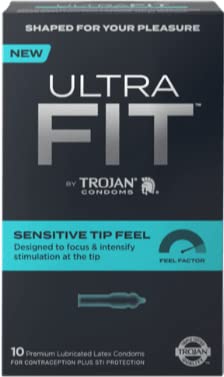 Trojan Condoms Ultrafit, Sensitive Tip Feel, 10 Count