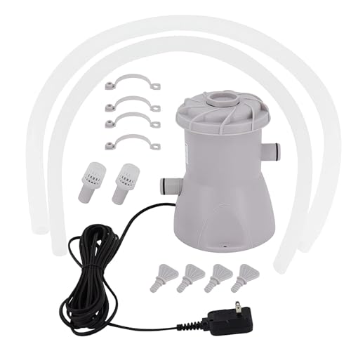 Listado y reviews de Bombas de piscina eficientes comprados en linea. 34 JAOCDOEN Bomba de Filtro de Piscina de 530 Galones, Mantenga su Piscina Cristalina, Alta Eficiencia, Fácil de Limpiar, para Piscinas Inflables para Adultos (1)