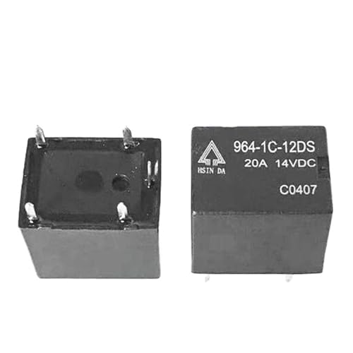 Relais 9641C-2DS DC12V 20A 5 broches pour circuit automobile en lot de 2
