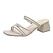 Sandalen Damen Weiß 38 Mode Sommer Damen Sandalen mittlerer Absatz klobiger Fersenriemen einfarbig lässig offener Zeh Hallux Sandalen Damen