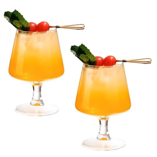 RYHMHA Brandy Snifter Gläser, 2 Stück, 425 ml, Kristall-Cognac-Gläser, Likörgläser, Paar, gut für Whiskey, Cocktail, Bier und Getränke zu Hause, Party, Geburtstage, Hochzeit