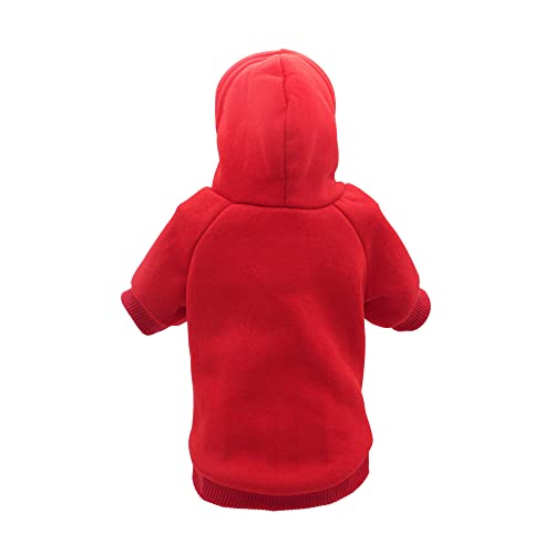 Yaodhaod Dog Hoodie, Winter Dog Sweaters Pet Warm Sweatshirt Cold Weather Puppy Clothes Coat For Ultra Small And Small Hooded Outfits Cat Apparel (Xl, Red) #TOP4
