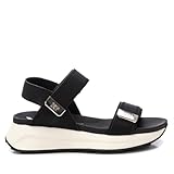 XTI - Sandalia Mujer Negro - Calzado Cómodo y Versátil - Moda casual - Modelo 14387401 (Talla 41)