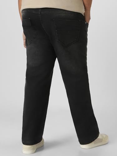 Image of Urbano Plus Men Mid Rise Regular Fit Washed Jeans Stretchable