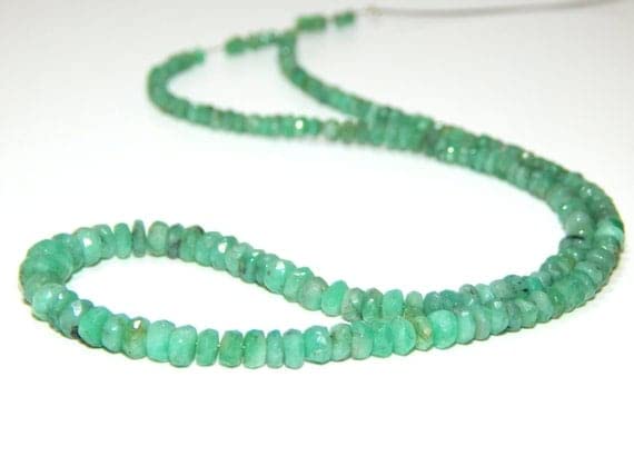 Émeraudes naturelles rondelles de 6x3.1 mm pour bijoux artisanaux et fil de pierres fines
