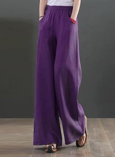 Image of KOTTY Womens Solid Strechable Kikyo Purple Pant