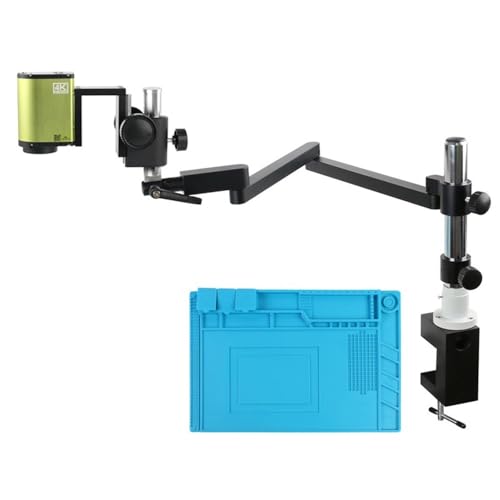 Microscope Electron Microscope HDMI Video Recorder Camera Work Set 4K UHD 8MP Zoom Long Focus AF Auto Focus Fit for Teaching Soldering Jewelry(B)