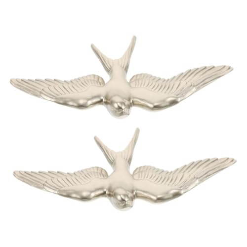 Plaque murale hirondelle lot de 2 ornements oiseaux pour jardin