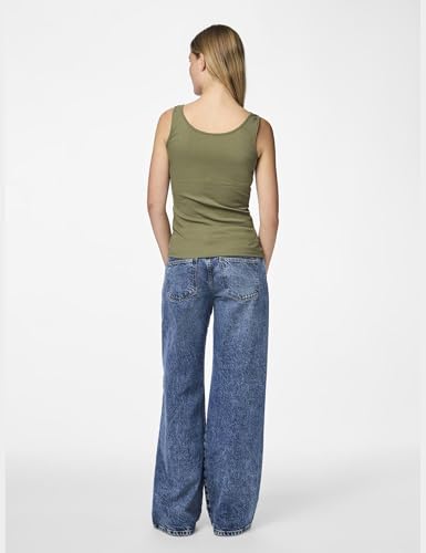 PIECES Pckitte Tank Top Noos BC Camisa Cami, Verde Liquen Prof, M para Mujer