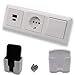 Produktbild EBROM USB-C und USB-A Unterputz Steckdose mit Wandhalterung, 45+15 Watt Leistung, Schnellladefunktion für Smartphones Tablets + Jung Tastschalter 531U + Steckdose A1520WW AS500 alpinweiß glänzend