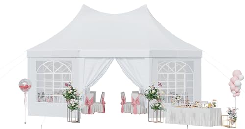 Aoxun 15x20FT Party Tent Canopy 8-Sided Hexagon Heavy Duty...