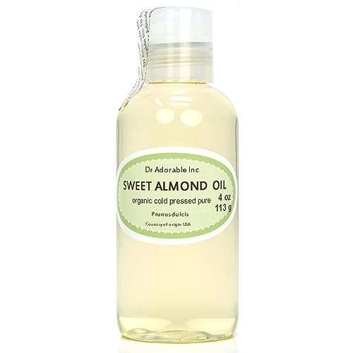 Dr Adorable - 4 oz - Sweet Almond Oil - 100% Pure Natural Organic Cold Pressed