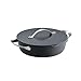 Tramontina Fiora 4.25-Quart Multipurpose Ceramic Non Stick Cooking Pan with Lid, Gray
