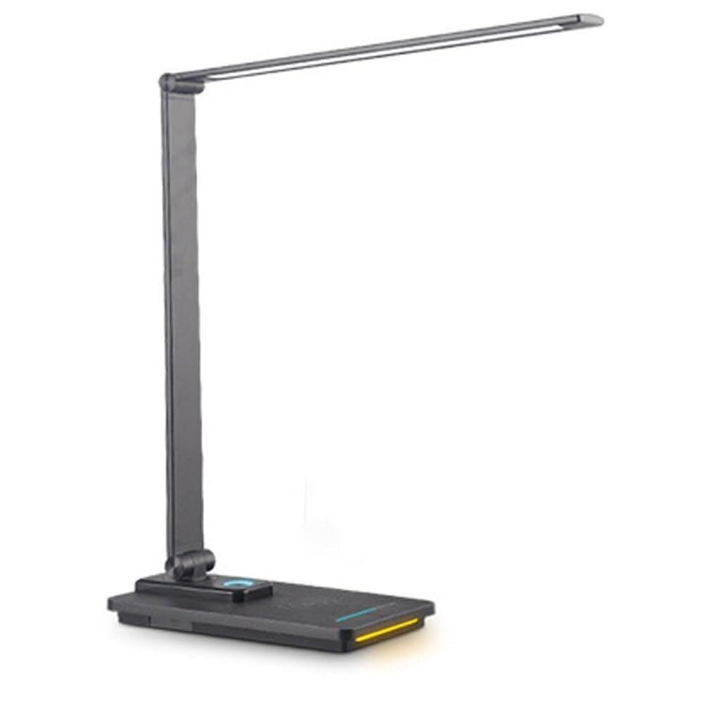 QFGVMXBWKZH Modern LED Desk Lamp 2.1A USB Port Sliding Dimming 5 Color Temperature Modes Perfect for Desk, Bedside, Study