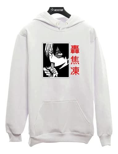 Blusa Moletom Anime Boku No Hero Academia Shoto Todoroki (P, BRANCO)