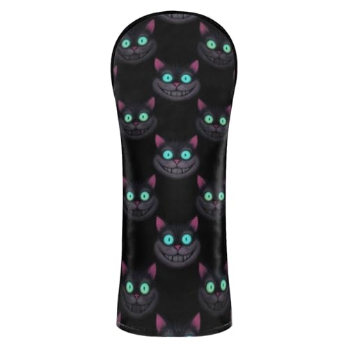 Neon Cheshire Cat Leather Golf Headcover for Driver & Woods