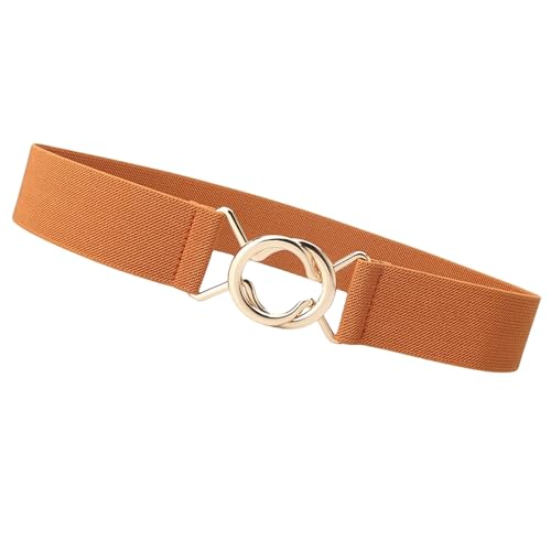 Ceinture élastique femme fine avec boucle anneau unique pour tenue formelle
