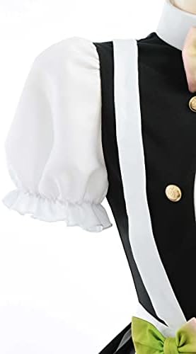 MEOWCOS Women’s Kanroji Mitsuri Maid Dress with Apron Lingerie Cosplay Costume Outfit