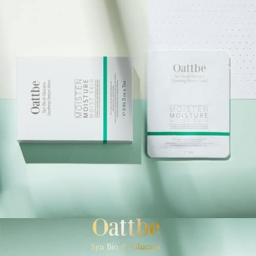 Oattbe Syn Bio Beta Glucans Face Mask Skin Care – Pack Of 7 Hyaluronic Acid Sheet Masks For Women – Hydrating Face Masks For Soothing Skin Tone, Intense Moisturization #TOP6