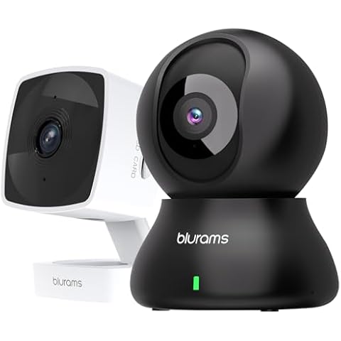 blurams Security Camera Bundle Set, 2K Indoor Camera Pet Camera for Home Security w/Motion Tracking, 2-Way Audio, IR Night Vision, Siren, Compatible with Alexa Cover