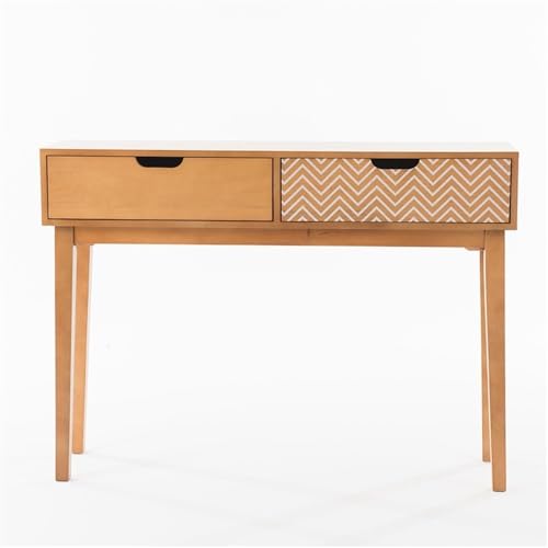 Birene Konsolentisch Holz mit 2 Schubladen