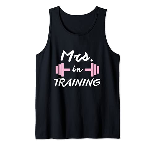 Workout Gifts Mrs In Training Bride Fiancee Wedding Gifts Camiseta sin Mangas