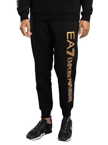 EA7 pantalon de jogging à grand logo respirant et ajustable pour homme