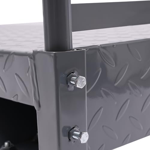 Carretilla industrial de acero con capacidad 2000 lb y 6 ruedas miniatura 5