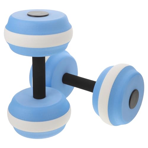 LIOOBO Aquatic Exercise Dumbells: Water Dumbbells Set, Water Exercise Foam Dumbbells, Water Fitness Dumbell for Pool Use Blue 1 Pair