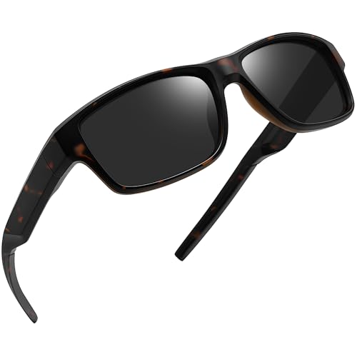 Image of Joopin Rectangle Sports Sunglasses Polarized UV Protection Shades for Men | Wrap Around Sun Glasses, Trendy Plastic Frame, TAC Lens, Safety, Driving, Running, Fishing, Cycling, Hiking