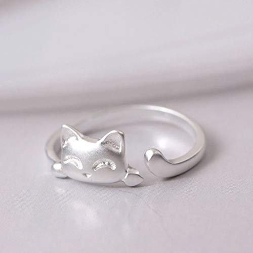 Bague ouverte réglable chat mode femme - Bijou fantaisie original anneau ajustable